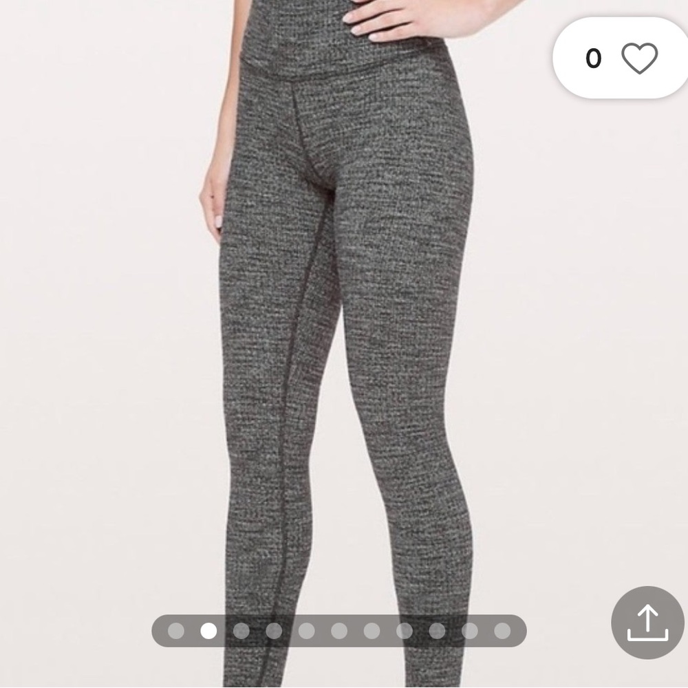 Lululemon grey black chevron knit leggings
